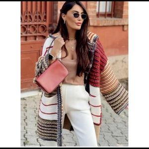 Zara Patchwork Knit Coat